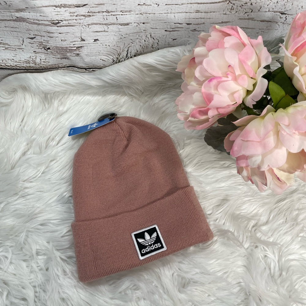 Adidas knit hat blush pink NWT